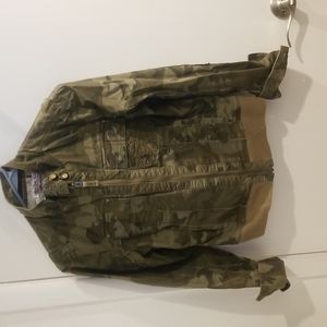 Large Triple Five Soul army print Jean jacket